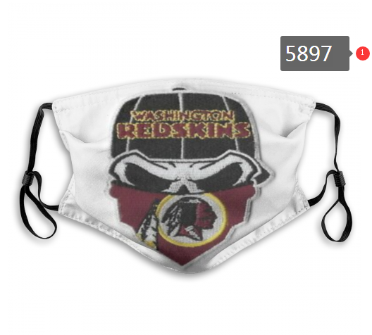 2020 NFL Washington Red Skins #1 Dust mask with filter->nfl dust mask->Sports Accessory